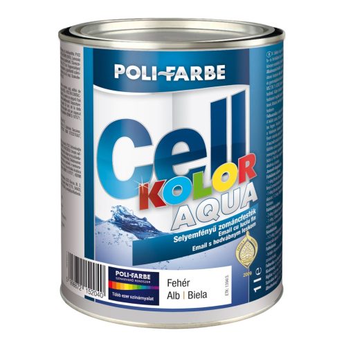 CELLKOLOR AQUA Selyemfényű Zománcfesték FEHÉR 1l